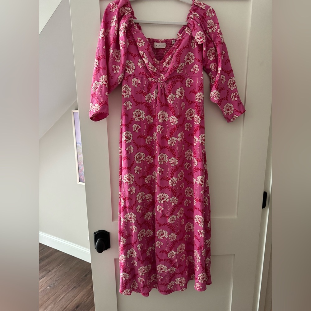 A.L.C. Vibrant Pink Floral Dress